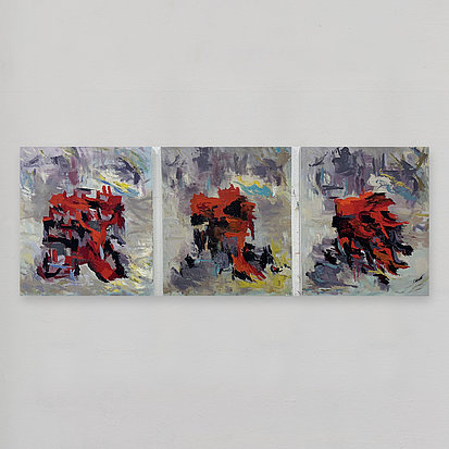 red-black triptych