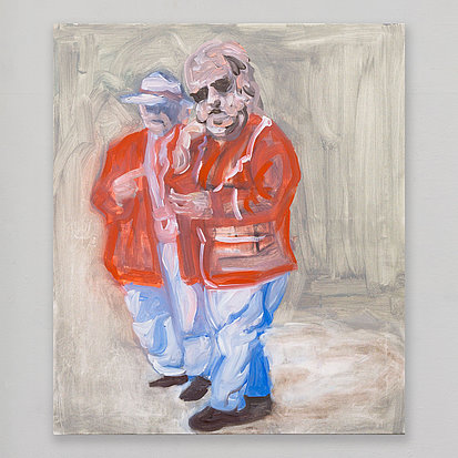 two figures in red and blue