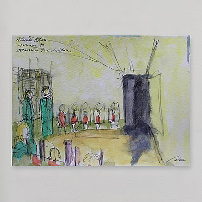 schwarzer peter at the door