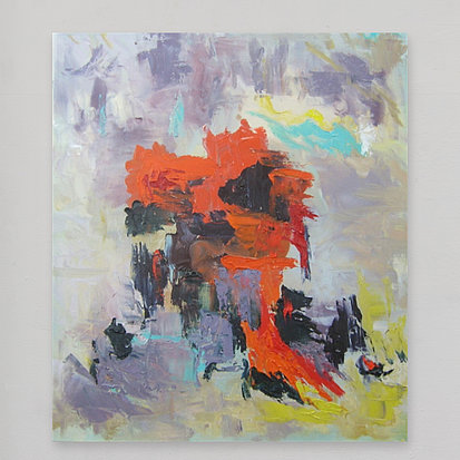 red black (triptych) centre panel